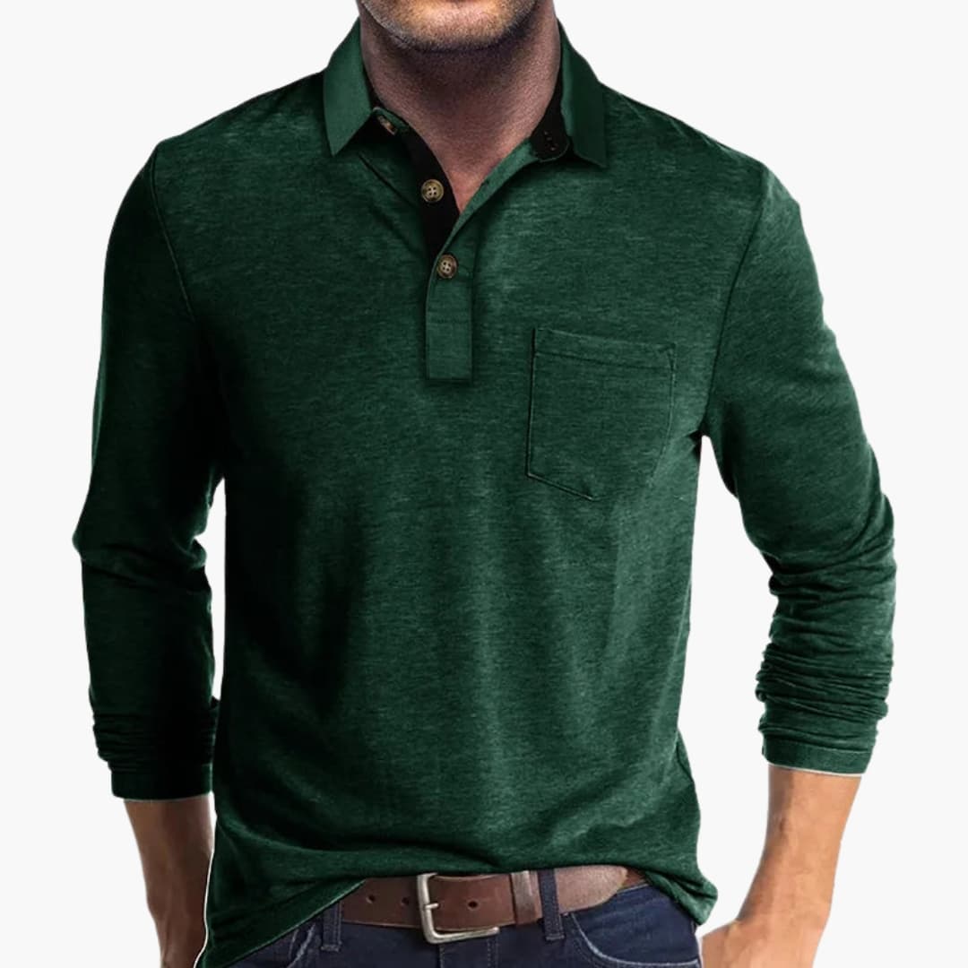 Herren Langarmhemd mit Kragen