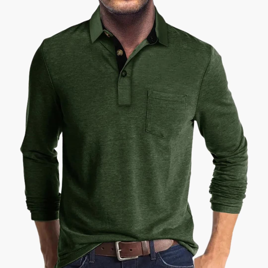 Herren Langarmhemd mit Kragen