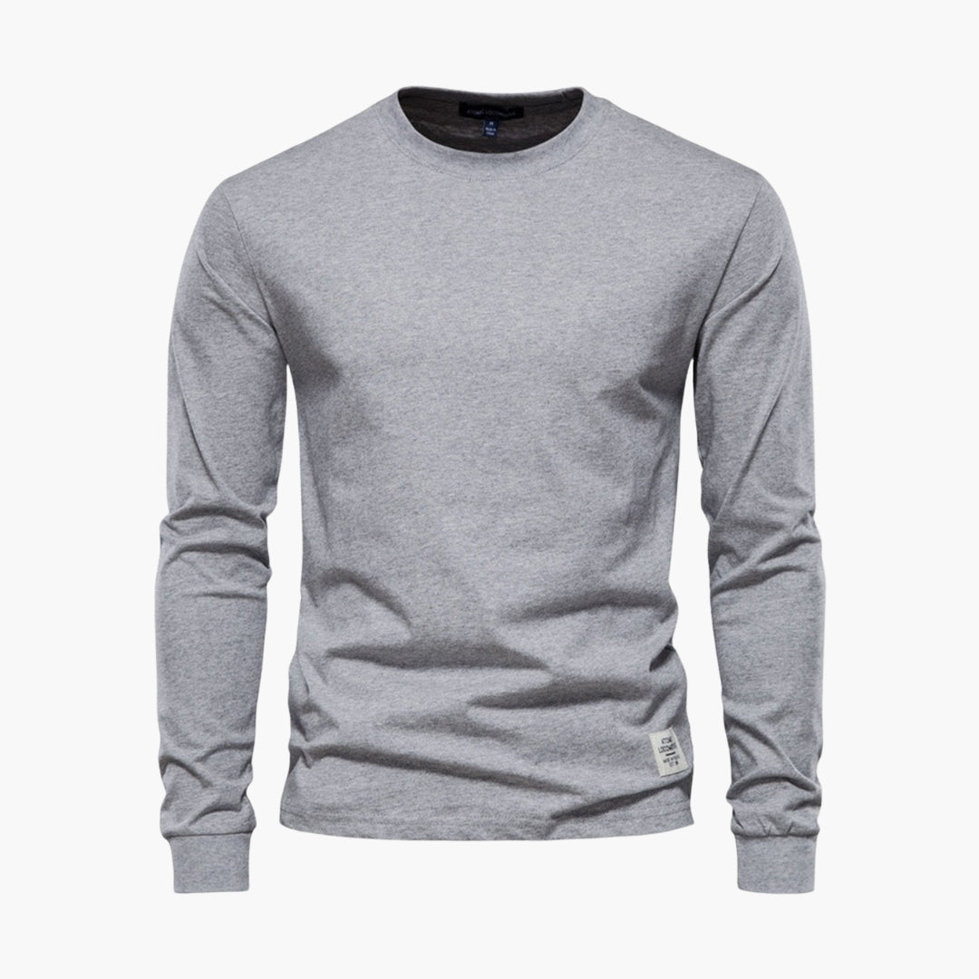 Herren Langarmshirt mit Rundhalsausschnitt