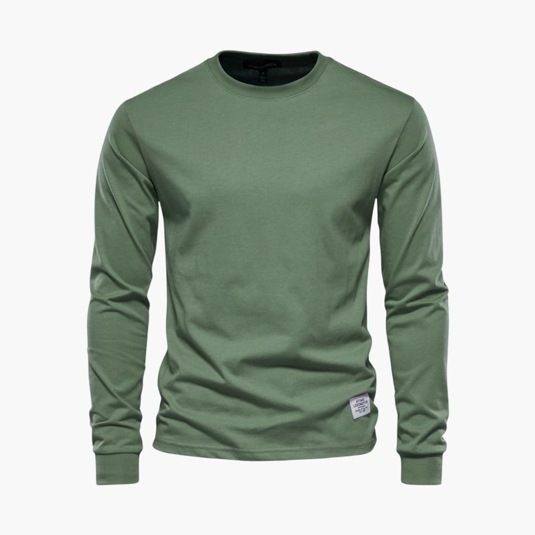 Herren Langarmshirt mit Rundhalsausschnitt