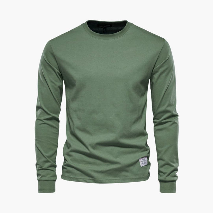 Herren Langarmshirt mit Rundhalsausschnitt