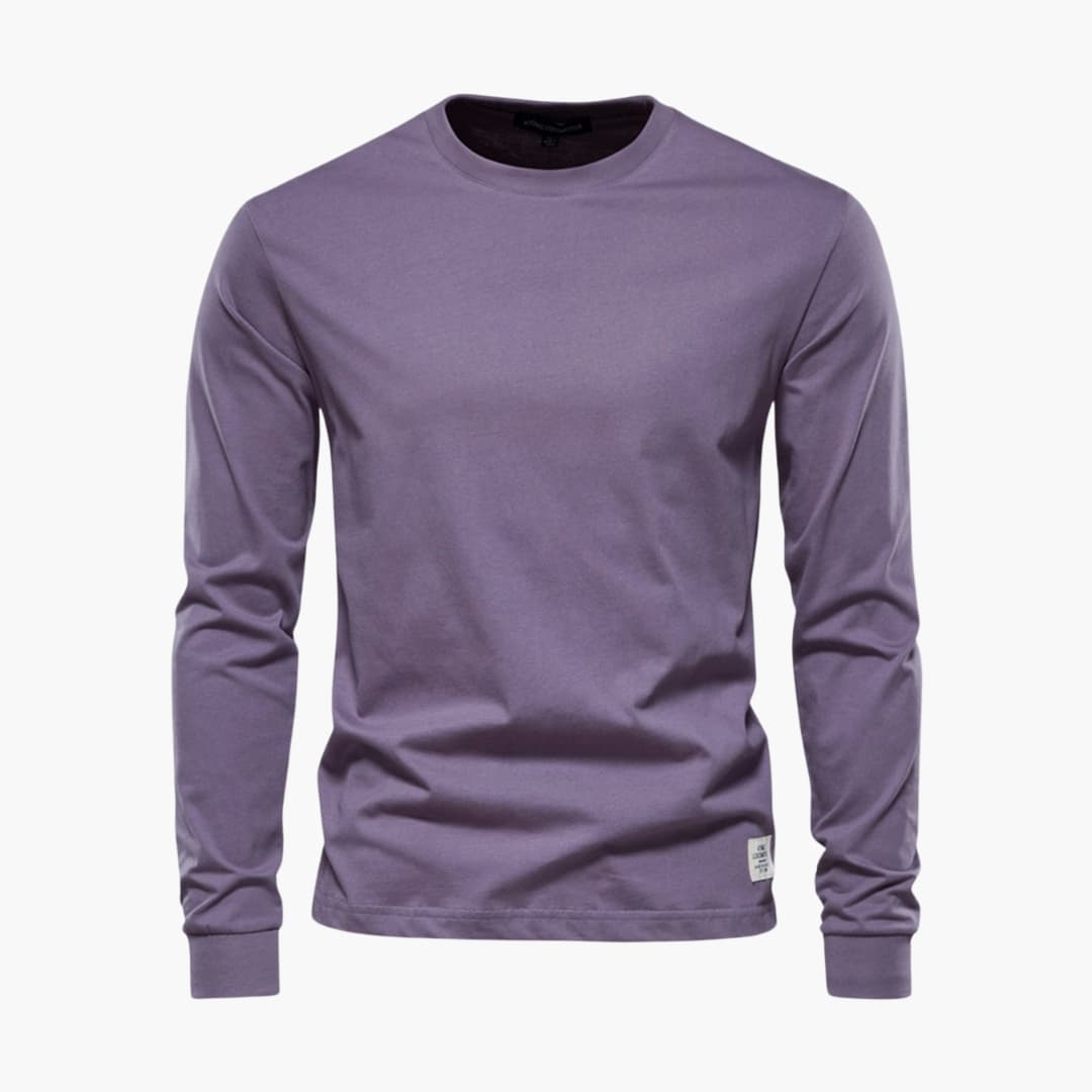 Herren Langarmshirt mit Rundhalsausschnitt