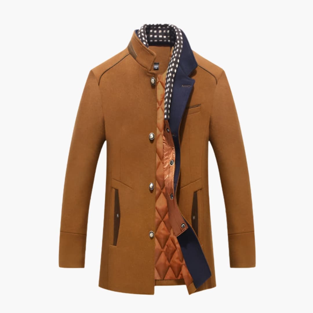 Herren Mantel mit Stehkragen