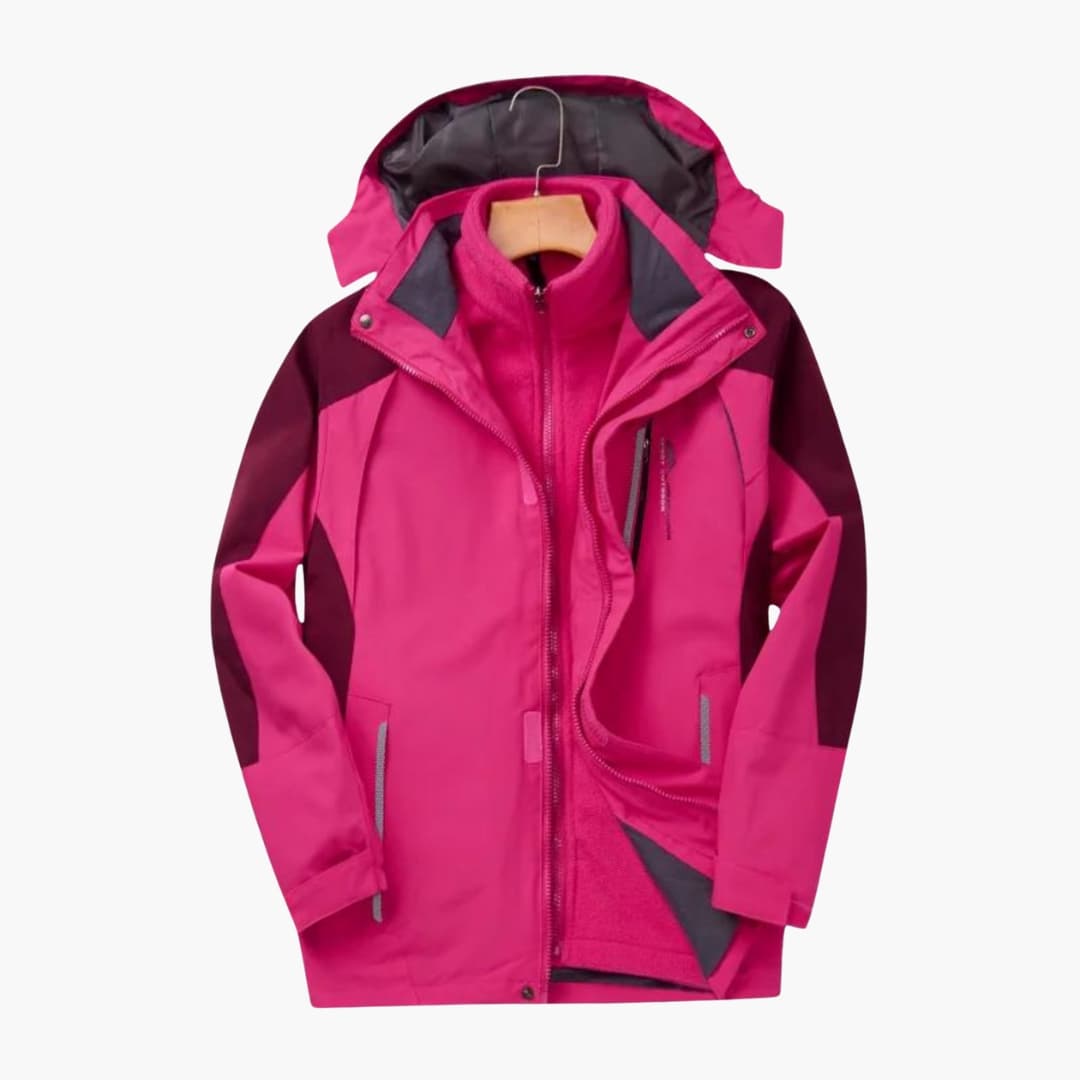 Herren Outdoor Jacke mit Reißverschluss und abnehmbarer Kapuze