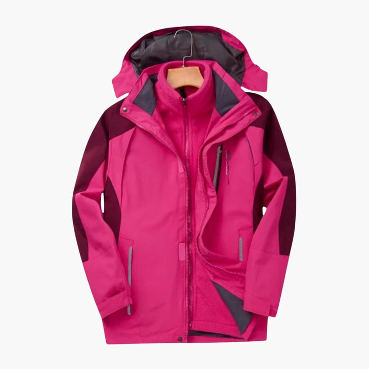 Herren Outdoor Jacke mit Reißverschluss und abnehmbarer Kapuze