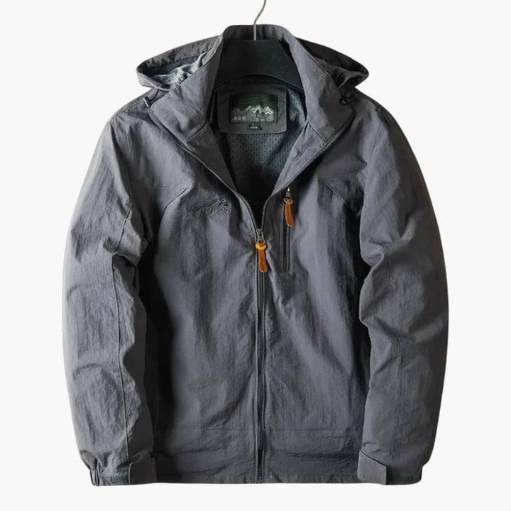 Herren Outdoorjacke mit Kapuze und Reißverschluss