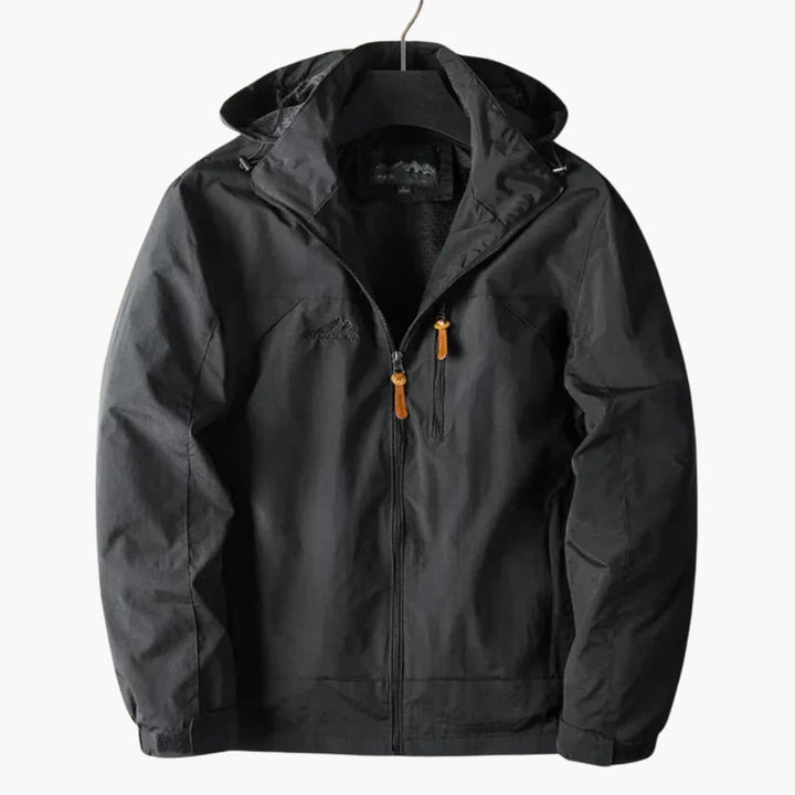 Herren Outdoorjacke mit Kapuze und Reißverschluss