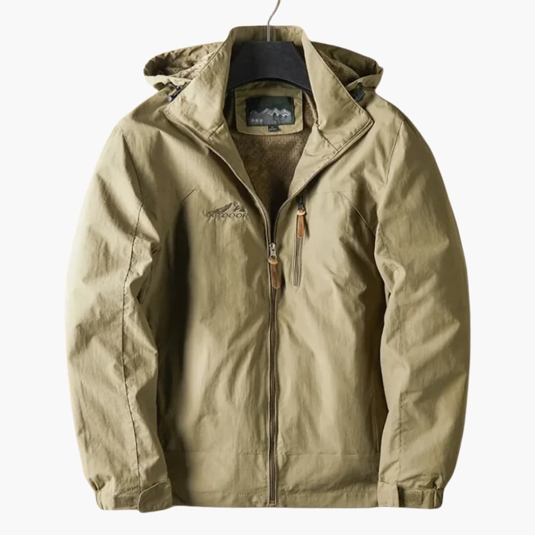Herren Outdoorjacke mit Kapuze und Reißverschluss