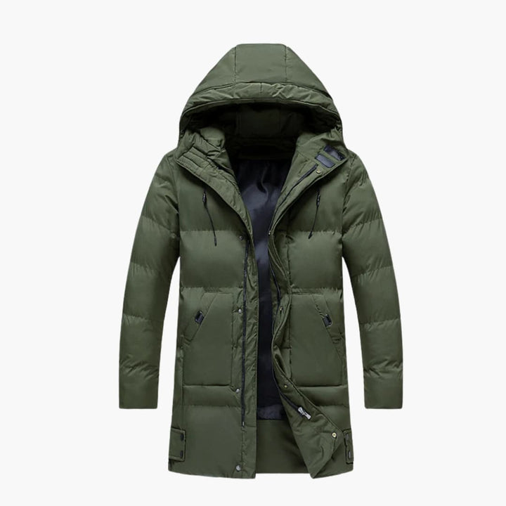 Herren Parkajacke mit Kapuze und Reißverschluss