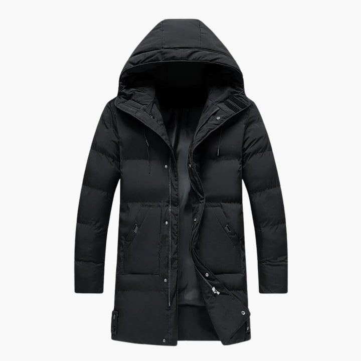 Herren Parkajacke mit Kapuze und Reißverschluss