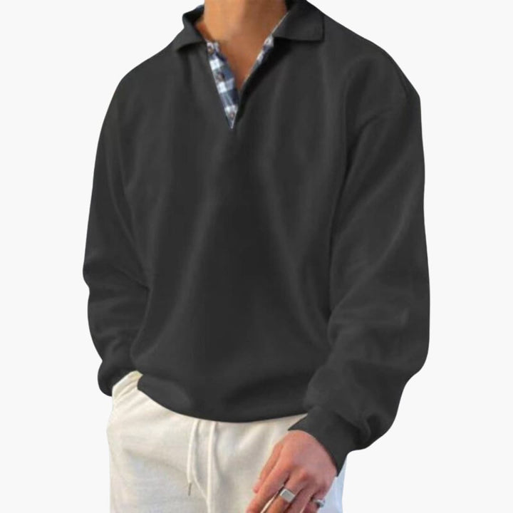 Herren Pullover mit Kragen und langen Ärmeln