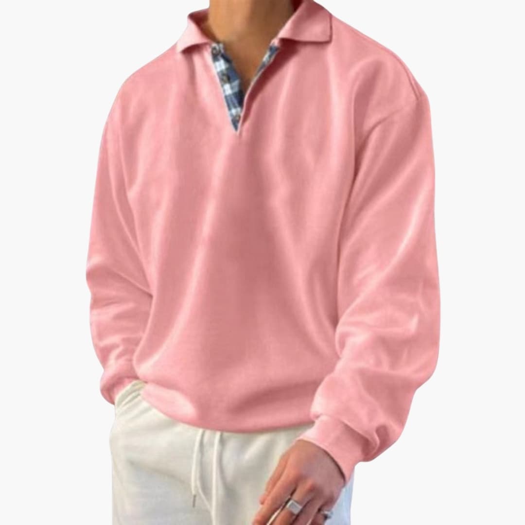 Herren Pullover mit Kragen und langen Ärmeln