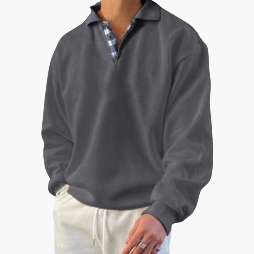 Herren Pullover mit Kragen und langen Ärmeln