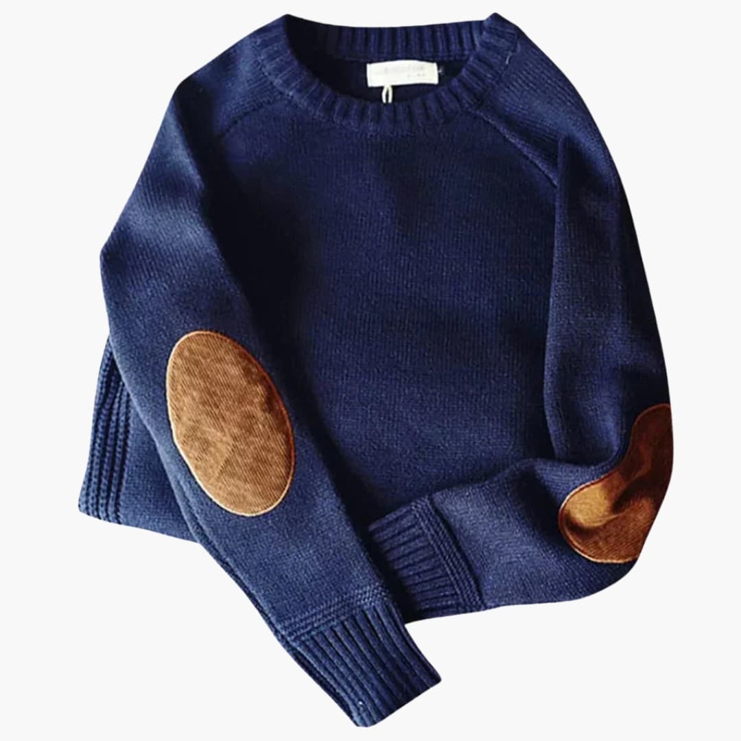 Herren Pullover mit Rundhalsausschnitt und Bündchen