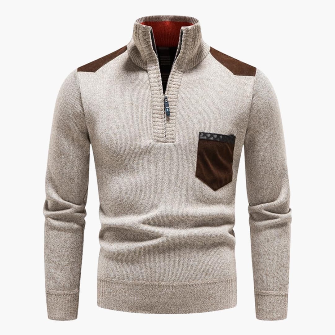 Herren Pullover mit Rundhalsausschnitt und langen Ärmeln
