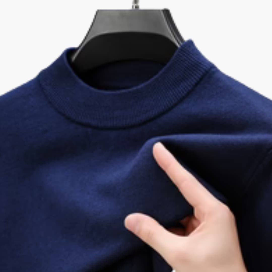 Herren Pullover mit langen Ärmeln Rippbündchen und Rippbund