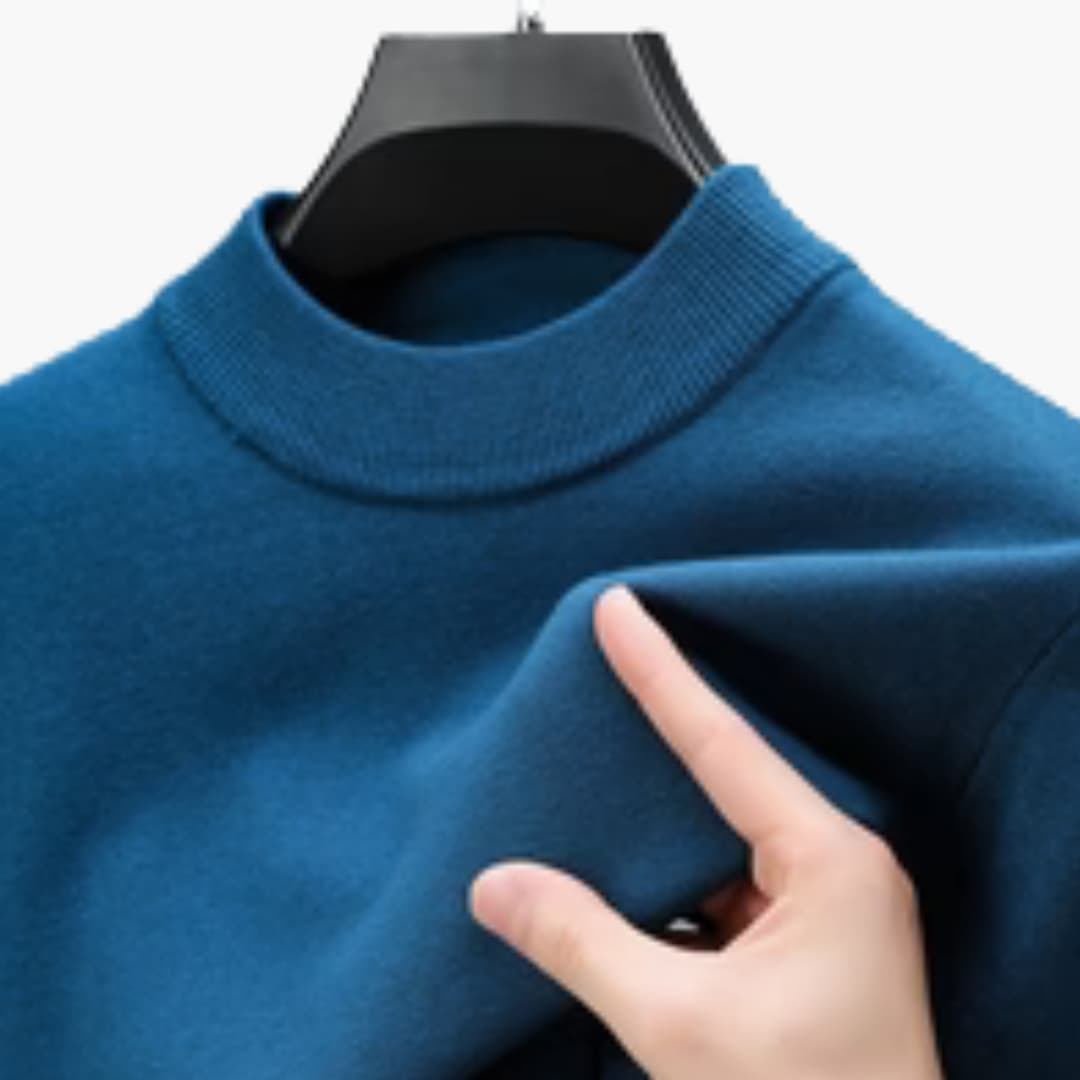 Herren Pullover mit langen Ärmeln Rippbündchen und Rippbund