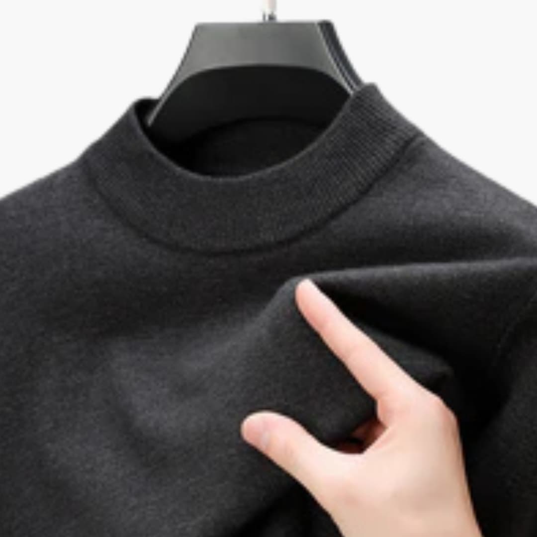 Herren Pullover mit langen Ärmeln Rippbündchen und Rippbund