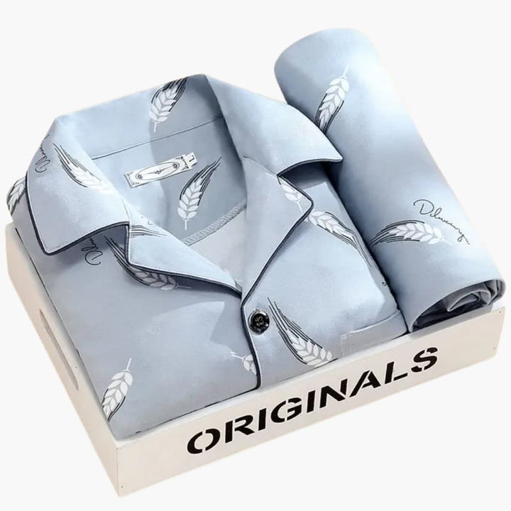 Herren Pyjama Set mit Knopfhemd