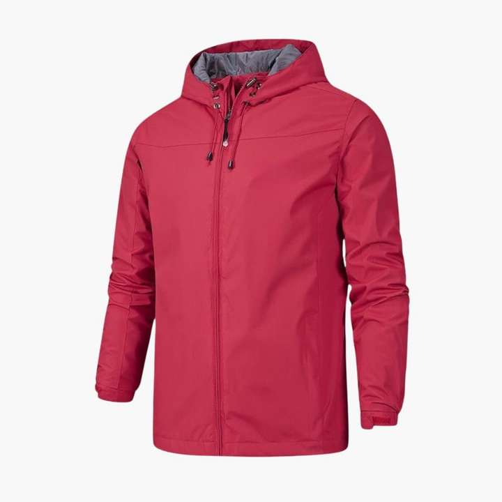 Herren Regenjacke mit Durchgehender Reißverschluss