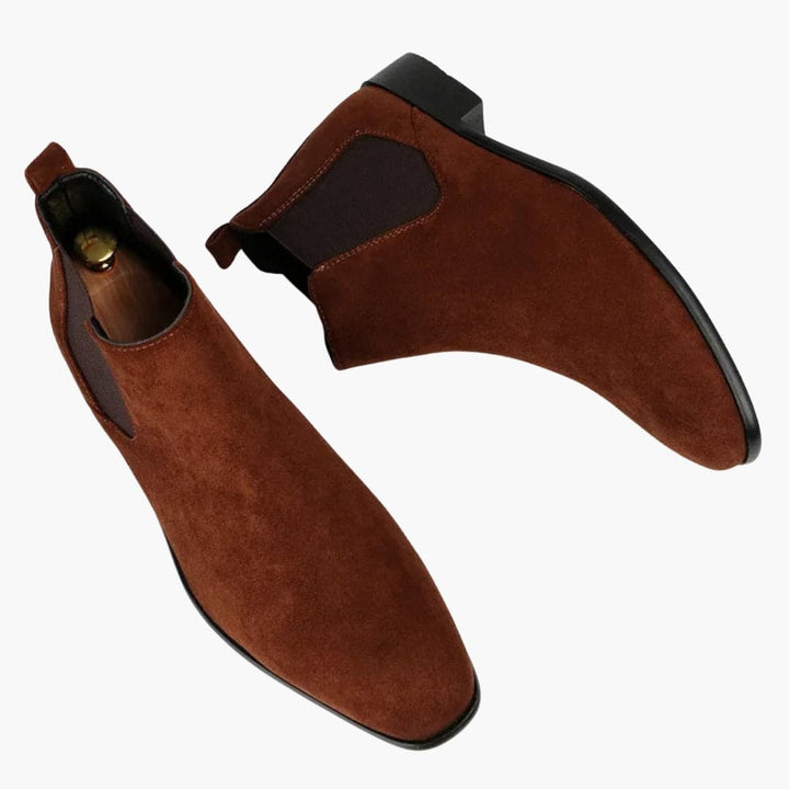 Herren Schlupfstiefeletten mit spitzer Vorderkappe und Obermaterial
