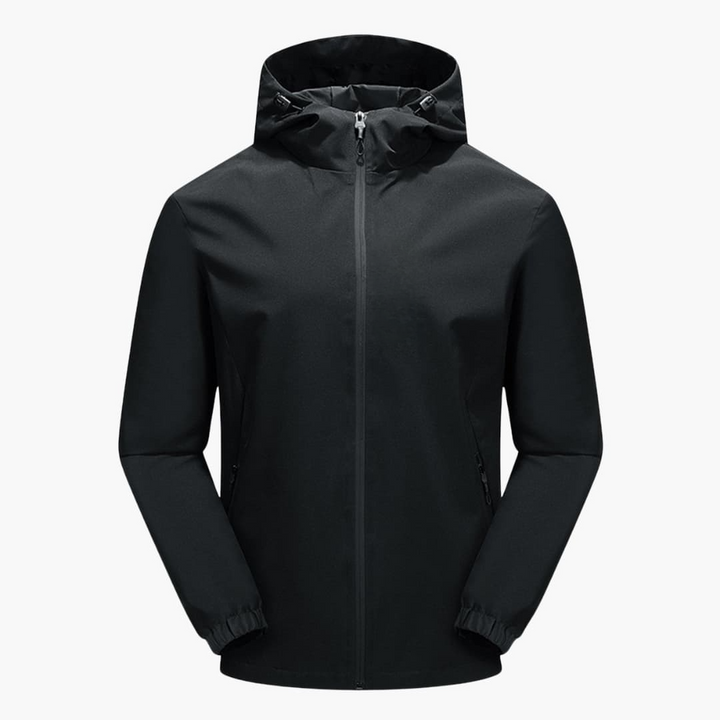 Herren Softshelljacke mit Kapuze und Reißverschluss