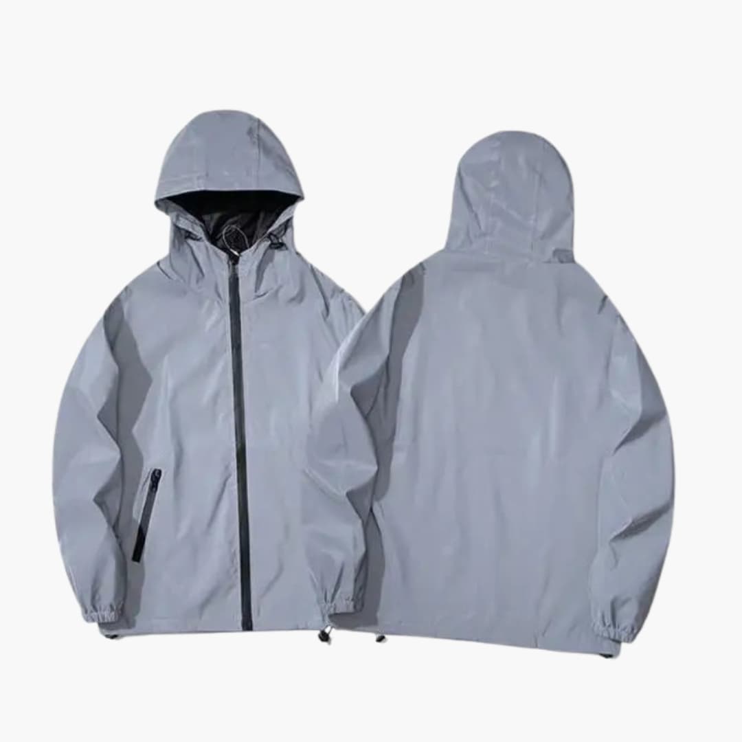 Herren Softshelljacke mit Kapuze und reflektierenden Details