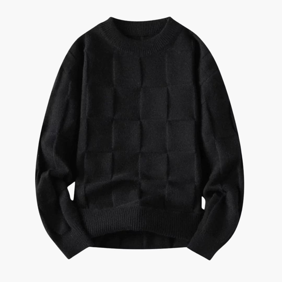 Herren Strickpullover mit Karomuster