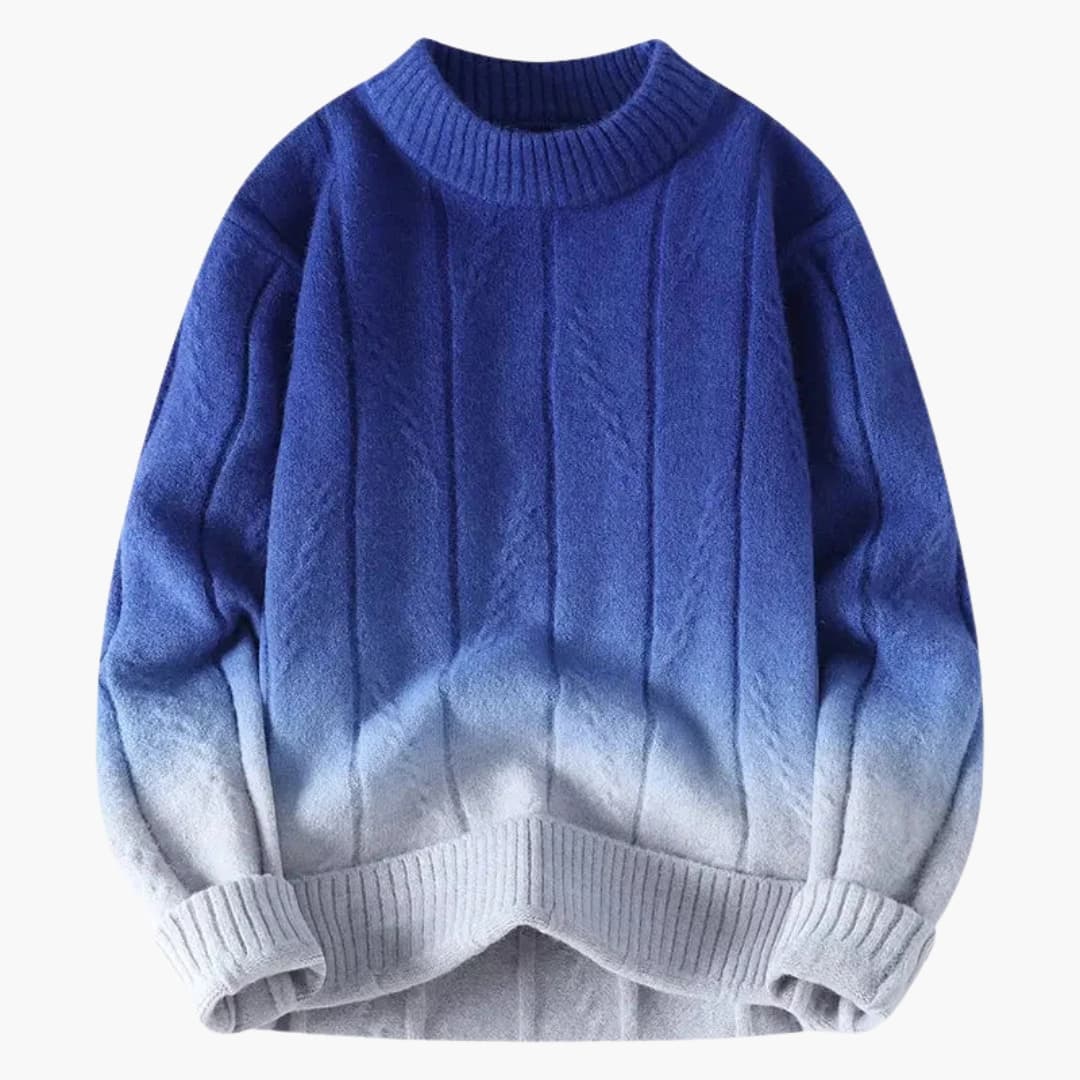 Herren Strickpullover mit Rundhals und Farbverlauf