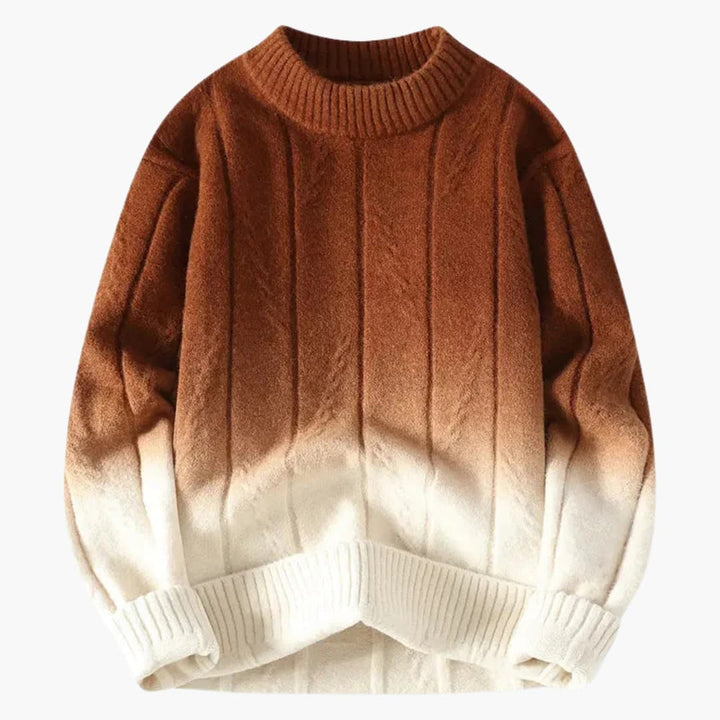 Herren Strickpullover mit Rundhals und Farbverlauf