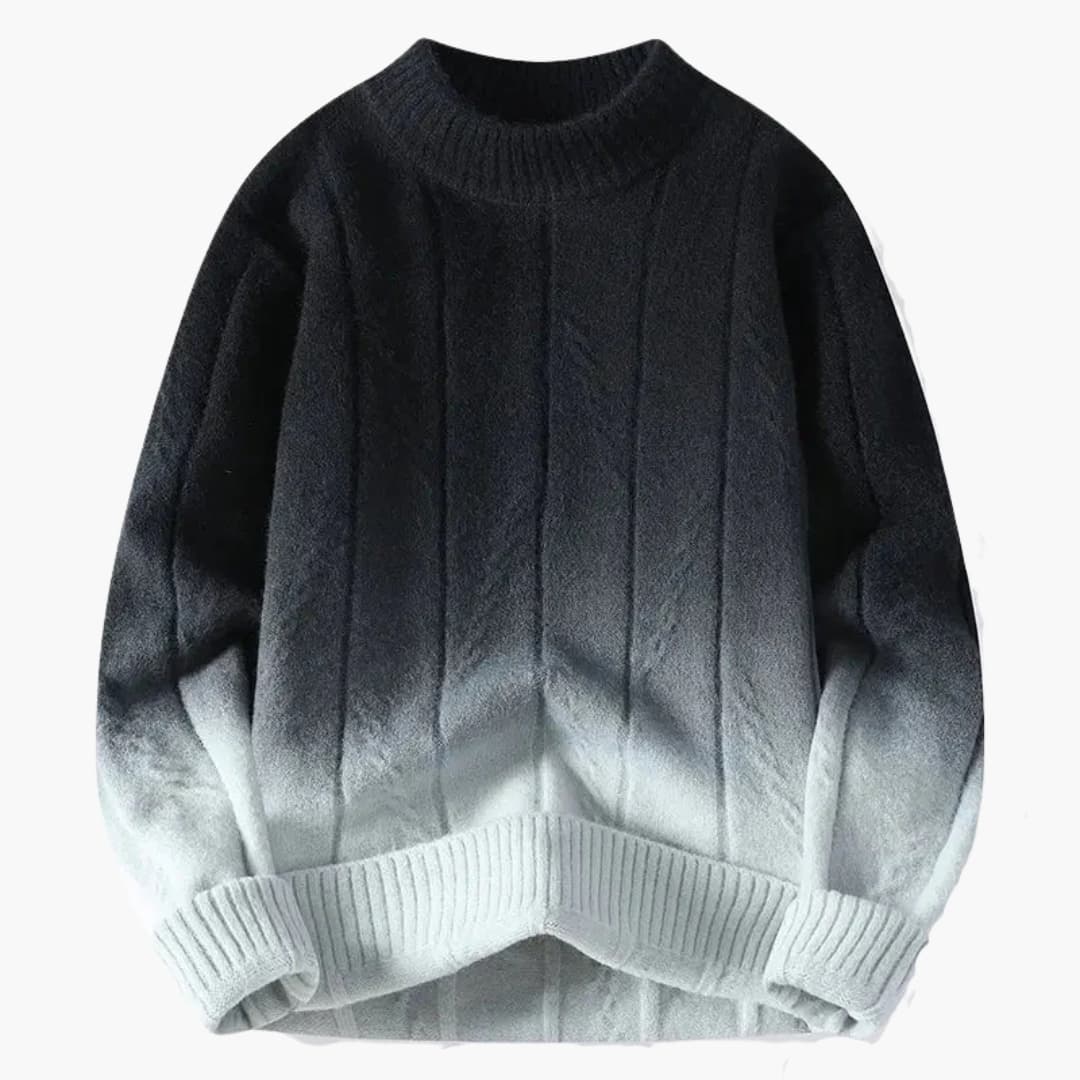 Herren Strickpullover mit Rundhals und Farbverlauf
