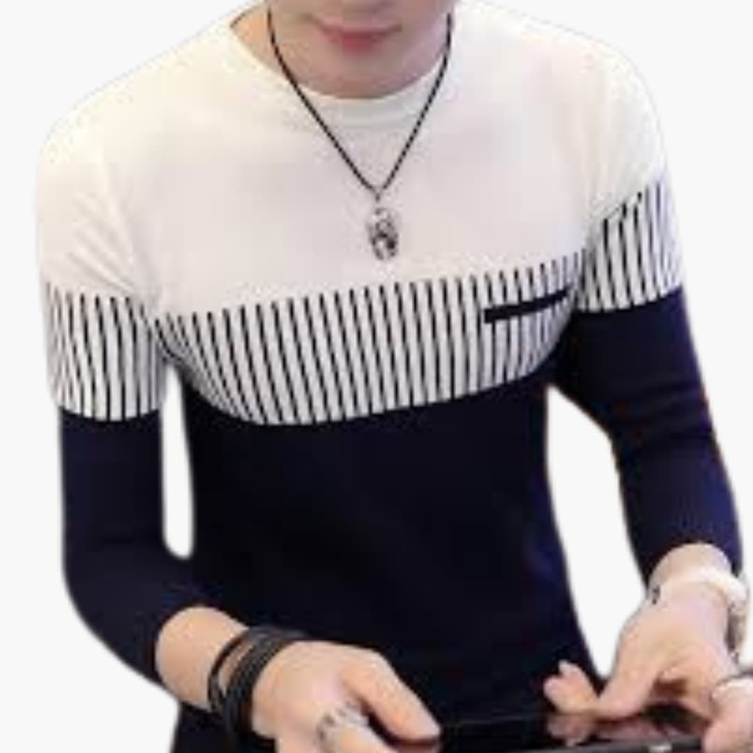 Herren Strickpullover mit Streifen