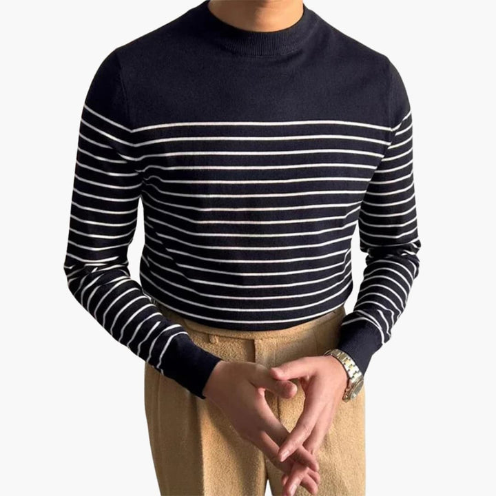 Herren Strickpullover mit Streifenmuster