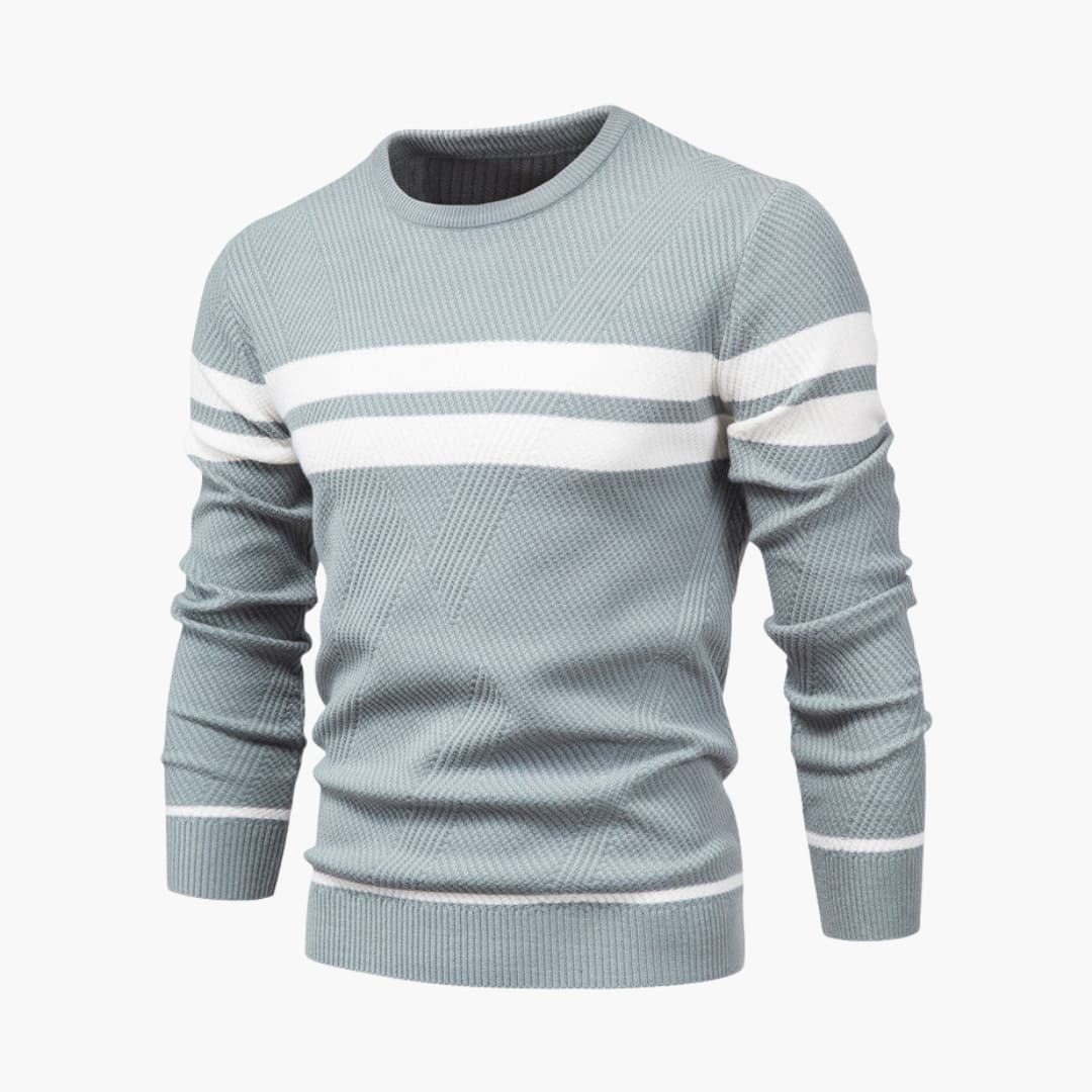 Herren Strickpullover mit Streifenoberfläche