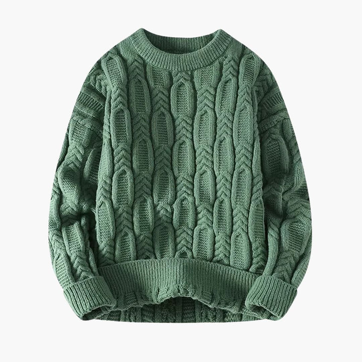 Herren Strickpullover mit Zopfmuster