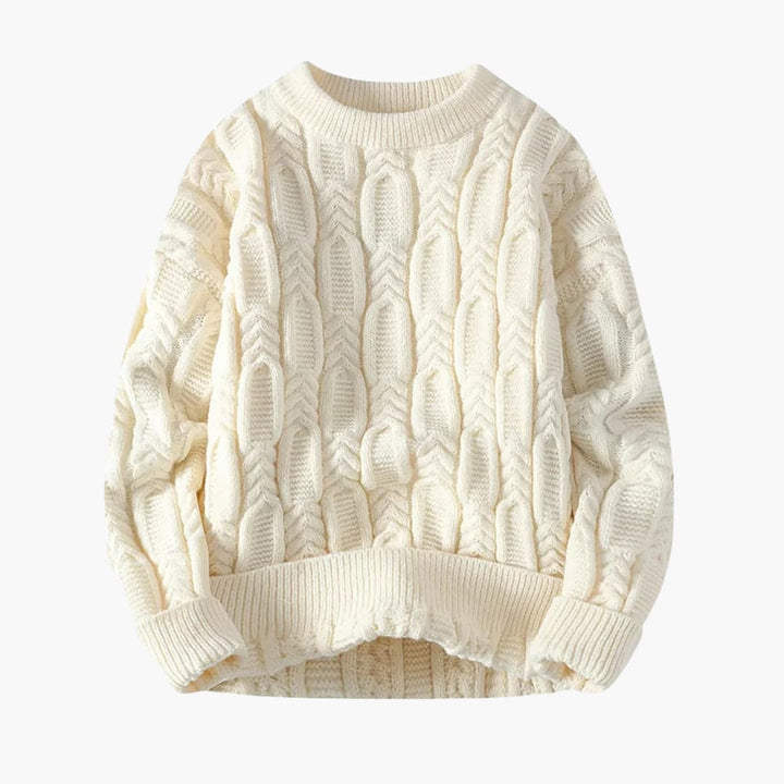 Herren Strickpullover mit Zopfmuster