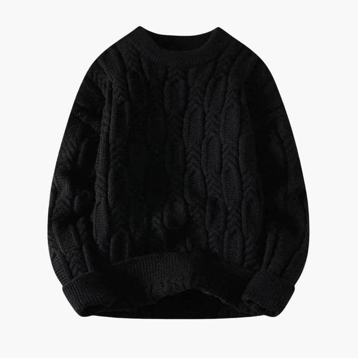 Herren Strickpullover mit Zopfmuster