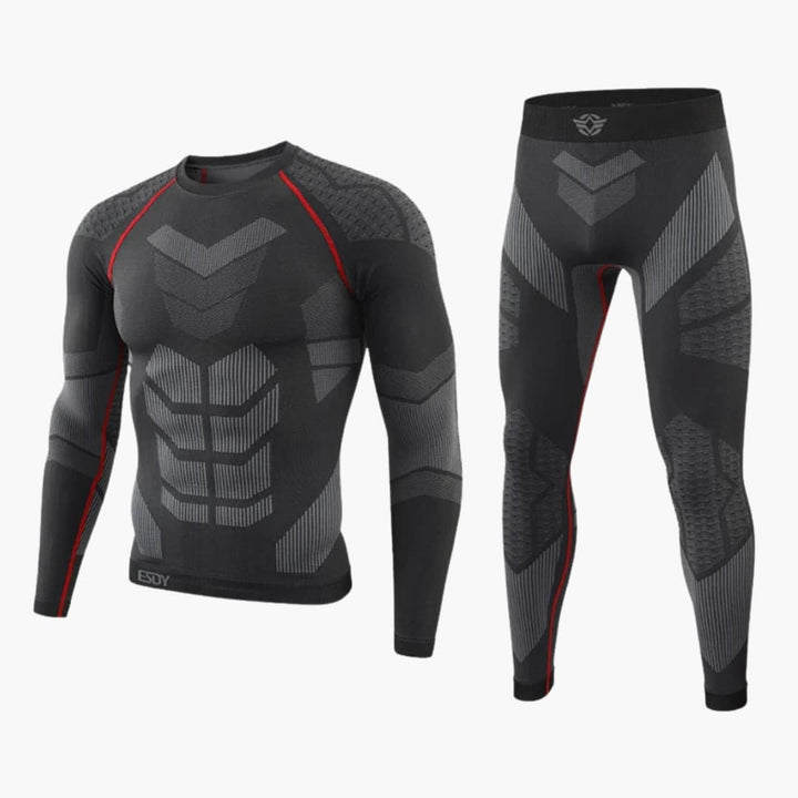Herren Thermounterwäsche Set mit Langarmshirt und Hose