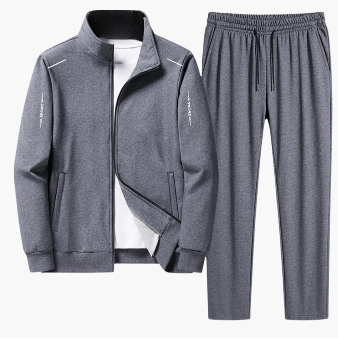 Herren Trainingsanzug mit Reißverschlussjacke und Hose mit elastischem Bund