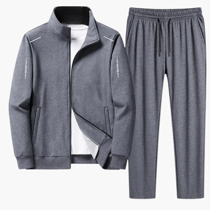Herren Trainingsanzug mit Reißverschlussjacke und Hose mit elastischem Bund