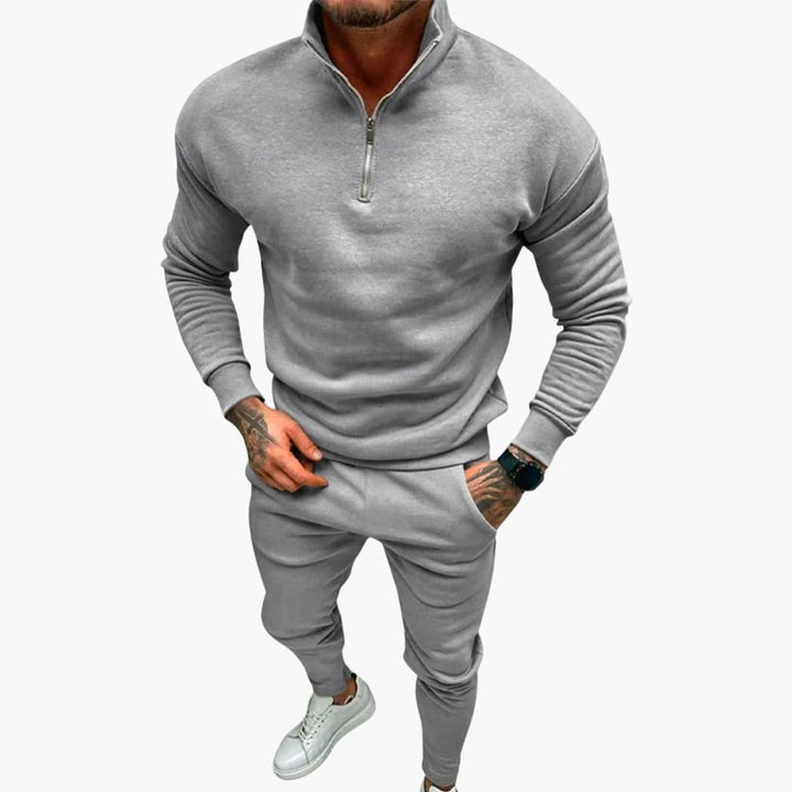 Herren Trainingsanzug mit Reißverschlusskragen und passender Hose