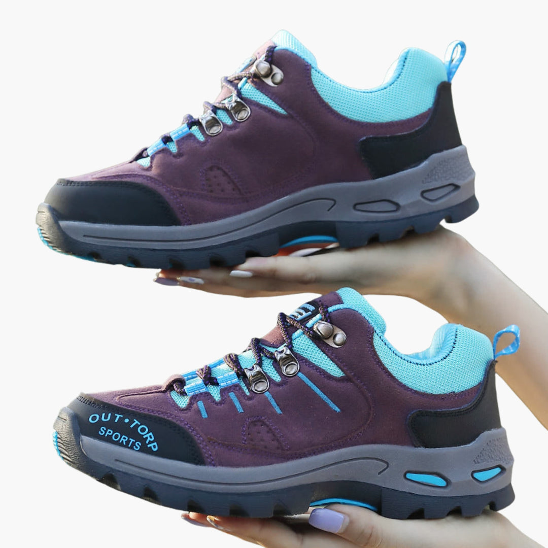Herren Trekking- und Wanderschuhe mit Schnürung und profilierter Gummisohle