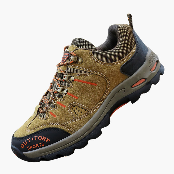 Herren Trekking- und Wanderschuhe mit Schnürung und profilierter Gummisohle