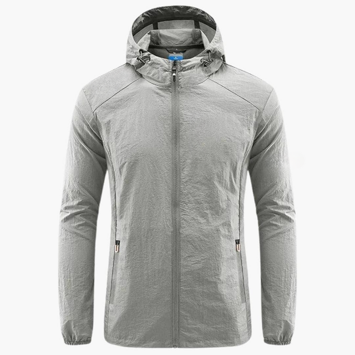 Herren Windbreaker Jacke mit Kapuze und Reißverschluss-Taschen