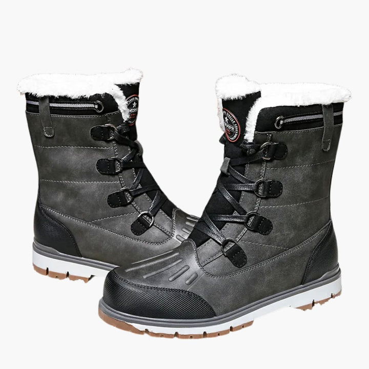 Herren Winterstiefel mit Schnürverschluss und Gummilaufsohle