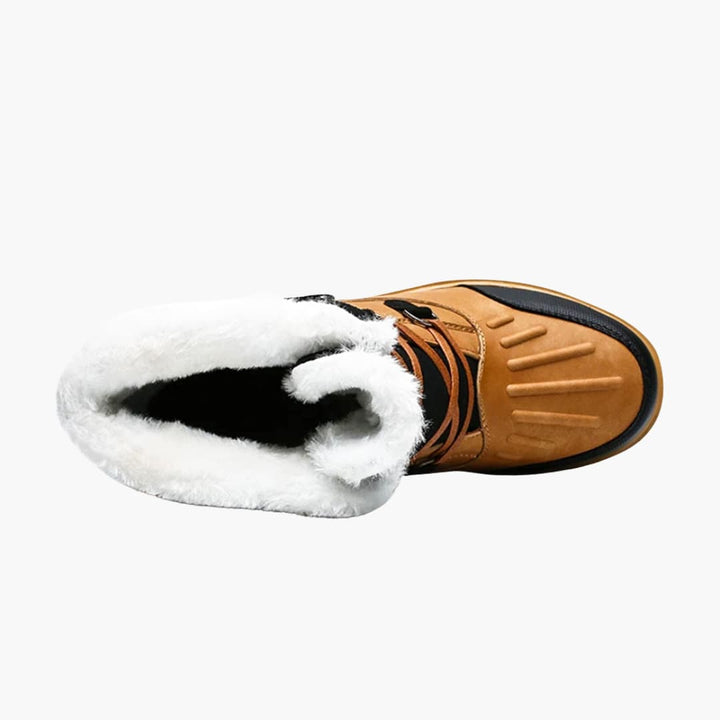Herren Winterstiefel mit Schnürverschluss und Gummilaufsohle