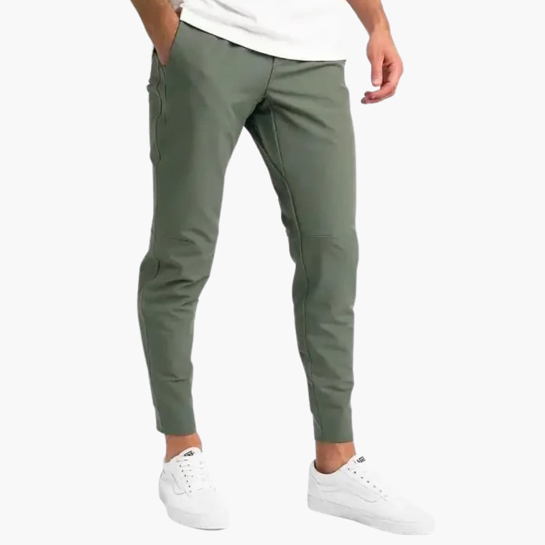 Herrenhose mit Stretchbund und konisch zulaufenden Beinen