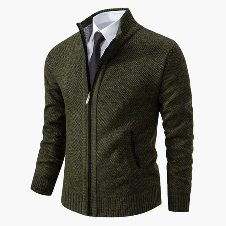 Herrenjacke mit Stehkragen und Frontreißverschluss