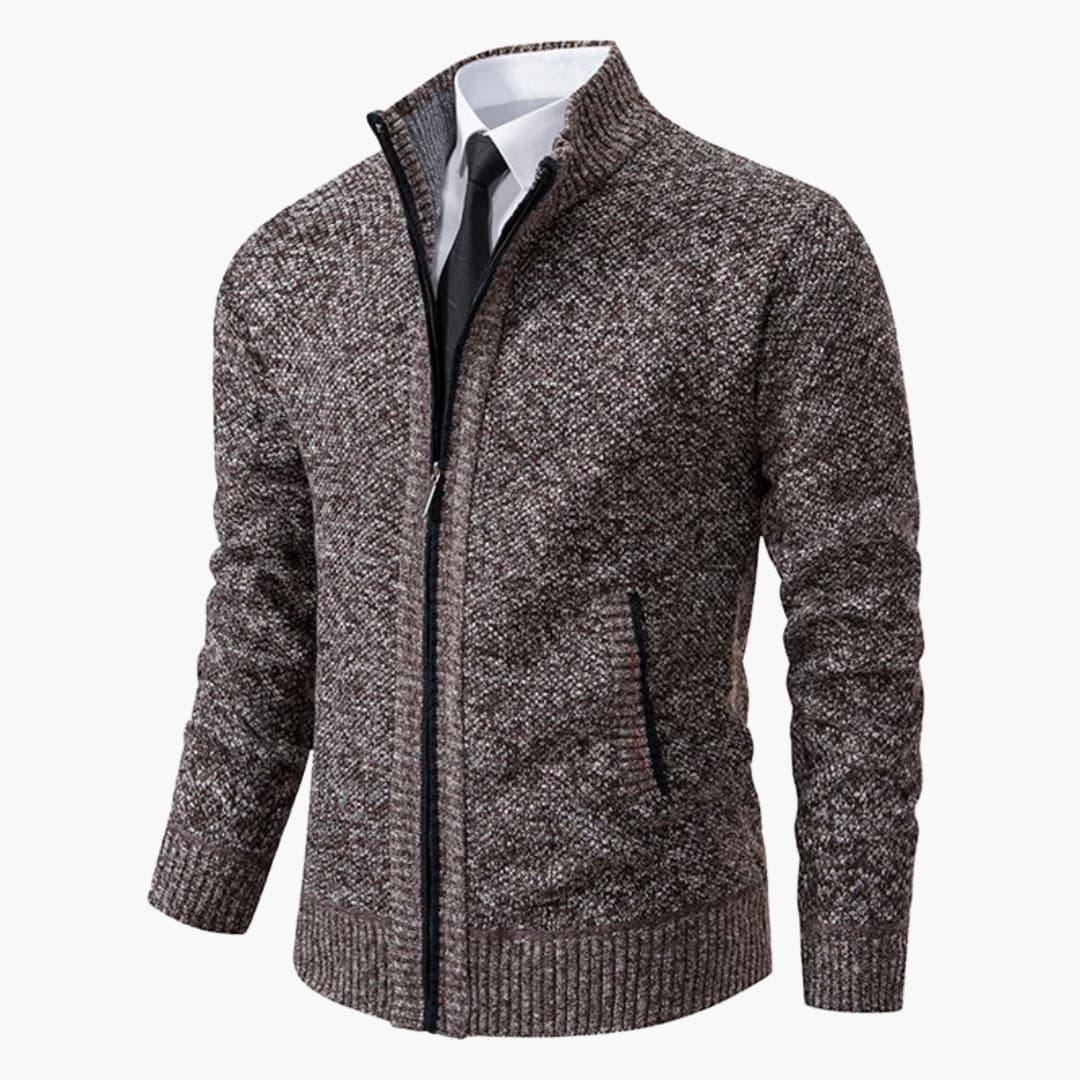 Herrenjacke mit Stehkragen und Frontreißverschluss