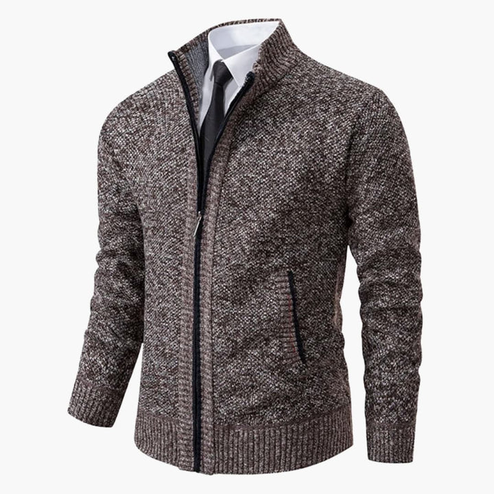 Herrenjacke mit Stehkragen und Frontreißverschluss